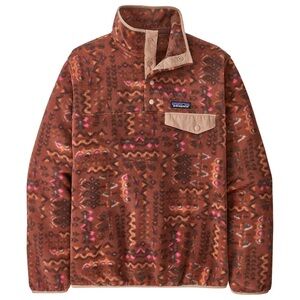 RARE patagonia synchilla t-snap pullover wandering woods aztec fleece ski snow